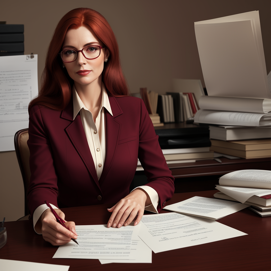 A veteran tax accountant at her desk in early morning light, teaching one more person before she leaves